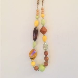 Beaded necklace glass beads